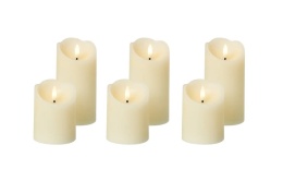 Beliani® AMOREA – Elegancki Zestaw 6 Świec LED z Prawdziwej Parafiny (10 / 15 cm)
