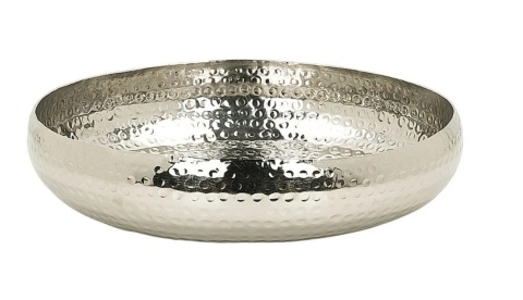 Beliani® TANIS – Elegancka Metalowa Misa Dekoracyjna / Patera Okrągła (39 x 38 cm)