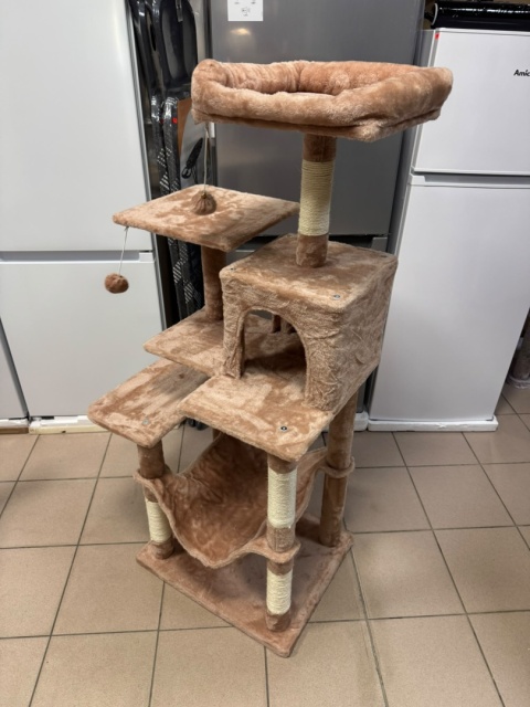 Smart Cat® Haven – Wielopoziomowy Drapak dla Kota z Hamakiem, Jaskinią i 2 Platformami Widokowymi (55 x 45 x 143 cm)