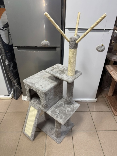 Smart Cat® Climb & Play – Ergonomiczny Drapak dla Kota z Rampą 2w1, Jaskinią i 3 Odłączanymi Wędkami