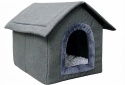 Smart Pet® Cozy Haven – Składana Buda / Domek Jaskinia dla Kota i Małego Psa z Pluszową Poduszką (40 x 35 x 40 cm)