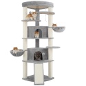 Smart Cat® Corner King – Narożny Wielopoziomowy Drapak dla Kota z Tunelem, 2 Domkami i 2 Hamakami