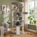 Smart Cat® Corner King – Narożny Wielopoziomowy Drapak dla Kota z Tunelem, 2 Domkami i 2 Hamakami
