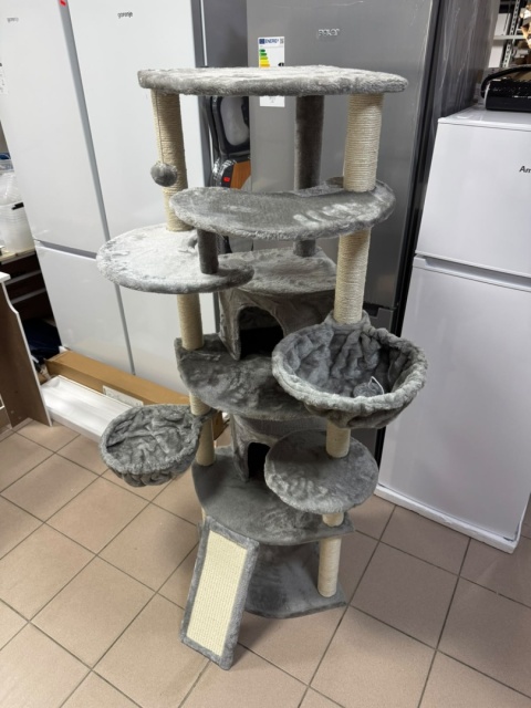 Smart Cat® Corner King – Narożny Wielopoziomowy Drapak dla Kota z Tunelem, 2 Domkami i 2 Hamakami