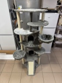 Smart Cat® Corner King – Narożny Wielopoziomowy Drapak dla Kota z Tunelem, 2 Domkami i 2 Hamakami