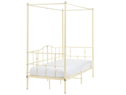 Beliani® ARTONNE – Eleganckie Metalowe Łóżko z Baldachimem (90 x 200 cm / 207 x 96 x 193 cm)