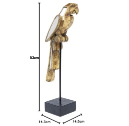 KARE Design® Mirrored Parrot – Egzotyczny Obiekt Dekoracyjny / Lustrzana Figurka Papugi XL (15 x 14 x 53 cm)