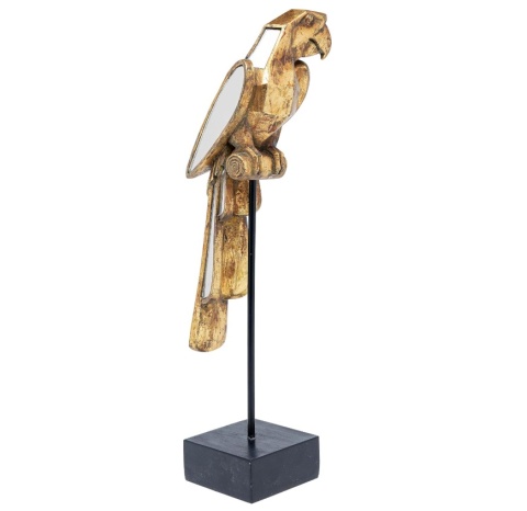 KARE Design® Mirrored Parrot – Egzotyczny Obiekt Dekoracyjny / Lustrzana Figurka Papugi XL (15 x 14 x 53 cm)