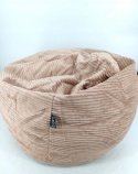 icon Dalton Cord – Duży Kordowy Fotel Pufa / Bean Bag z Wypełnieniem (90 x 84 x 73 cm) – Super Miękki Kord– Kolor: Mocca