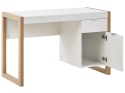 Beliani® JOHNSON – Skandynawskie Biurko Home Office z Szufladą i Szafką (112 x 50 x 76 cm) – Trwała Płyta Wiórowa