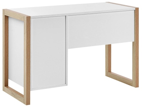 Beliani® JOHNSON – Skandynawskie Biurko Home Office z Szufladą i Szafką (112 x 50 x 76 cm) – Trwała Płyta Wiórowa