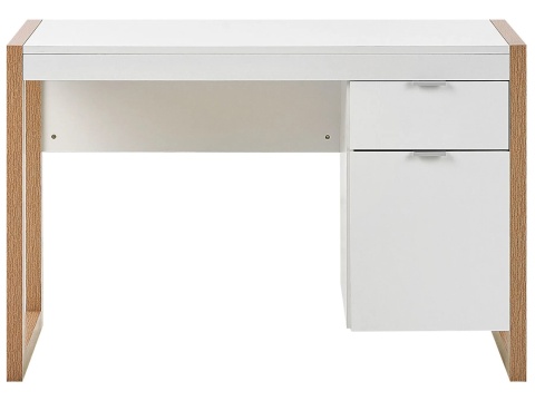 Beliani® JOHNSON – Skandynawskie Biurko Home Office z Szufladą i Szafką (112 x 50 x 76 cm) – Trwała Płyta Wiórowa