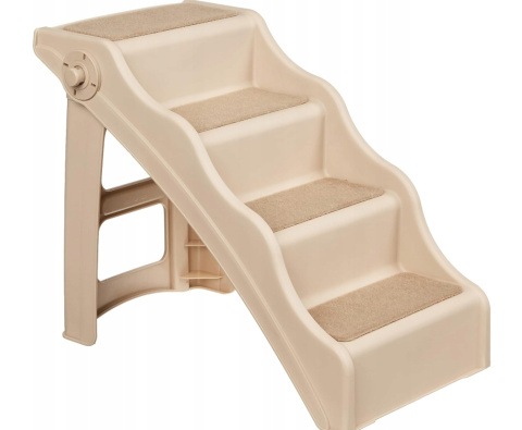 AmazonBasics składane schodki dla psa, 4-stopniowa rampa, wysokość 50 cm AmazonBasics składane schodki dla psa, 4-stopniowa rampa, wysokość 50 cm