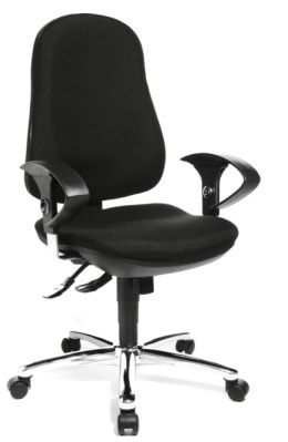 Ergonomiczne Krzesło Biurowe Topstar Support SY z Regulowanymi Podłokietnikami, Czarny