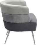 Kare Design Fotel Sandwich, szary, 65x74 cm