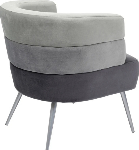 Kare Design Fotel Sandwich, szary, 65x74 cm Kare Design Fotel Sandwich, szary, 65x74 cm