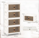 Składana Szafka Organizer z 4 Półkami, 49,5 x 31,5 x 112,5 cm – Praktyczna, Stabilna i Wielofunkcyjna
