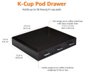 Szuflada do kapsułek do kawy Amazon Basics, czarna, na 36 kapsułek