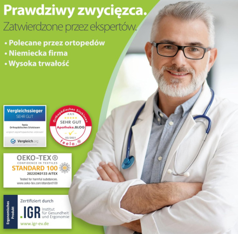feela.® Ortopedyczna poduszka do siedzenia premium feela.® Ortopedyczna poduszka do siedzenia premium