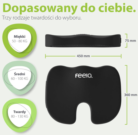 feela.® Ortopedyczna poduszka do siedzenia premium feela.® Ortopedyczna poduszka do siedzenia premium