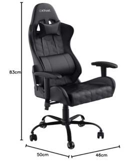 Trust Gaming GXT 708 Resto – krzesło gamingowe, czarne, ergonomiczne
