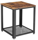 Vasagle Vintage Stolik Kawowy, Metal, Czarny, 55 x 45 x 55 cm
