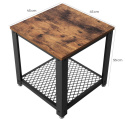 Vasagle Vintage Stolik Kawowy, Metal, Czarny, 55 x 45 x 55 cm