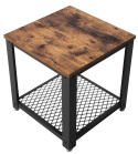 Vasagle Vintage Stolik Kawowy, Metal, Czarny, 55 x 45 x 55 cm