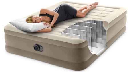 Materac 2-osobowy INTEX Ultra Plush Queen 152x203x46 cm z pompką Materac 2-osobowy INTEX Ultra Plush Queen 152x203x46 cm z pompką