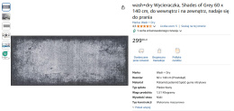 wash+dry Wycieraczka – Shades of Grey 140 x 60 cm