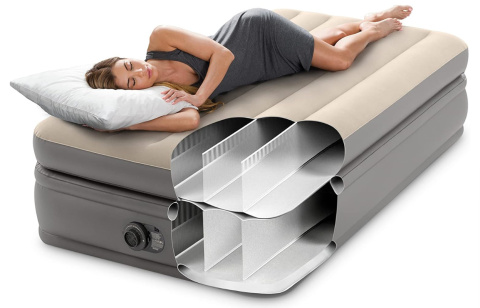 Intex 64162ND Materac Dura-Beam Prime Comfort Singolo z wbudowaną pompką Intex 64162ND Materac Dura-Beam Prime Comfort Singolo z wbudowaną pompką