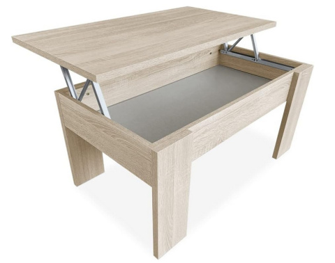 Stolik Kawowy Alaska – Drewniany Stolik Cambria z Regulowaną Wysokością, 90 x 50 x 46/57 cm Stolik Kawowy Alaska – Drewniany Stolik Cambria z Regulowaną Wysokością, 90 x 50 x 46/57 cm