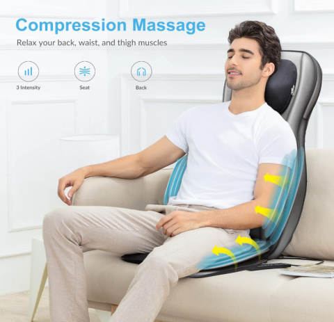 Comfier Shiatsu – Poduszka do masażu pleców i karku z ciepłem Comfier Shiatsu – Poduszka do masażu pleców i karku z ciepłem
