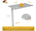 Funkcjonalny składany stolik ścienny 74 cm KDR Funkcjonalny składany stolik ścienny 74 cm KDR