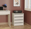 Komoda MUEBLES PITARCH Tibet – 4 szuflady, biały wysoki połysk