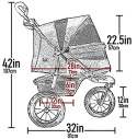 Pet Gear Wózek dla Zwierząt Bez Zamka AT3 Summit Grey