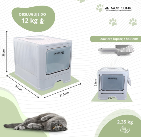 Mobiclinic® Pets – kuweta dla kota z daszkiem Mobiclinic® Pets – kuweta dla kota z daszkiem