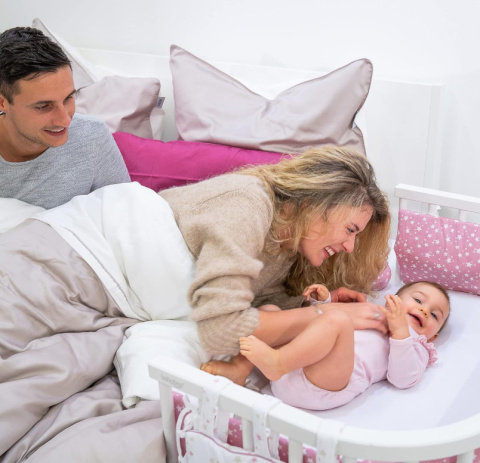 babybay Łóżko dostawne z materacem Medicott Wave babybay Łóżko dostawne z materacem Medicott Wave
