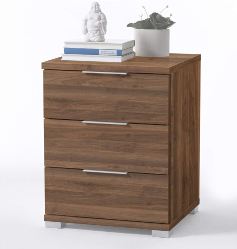 Stolik nocny Columbia – 3 szuflady, orzech Stolik nocny Columbia – 3 szuflady, orzech