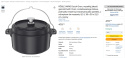 RÖSLE VARIO Dutch Oven - Garnek z emaliowanego żeliwa z pokrywką-patelnią, 8,5 l