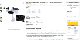 Kerbl Cyfrowa Stacja Pogodowa 7W1 Wifi Ze Stacją Radiową