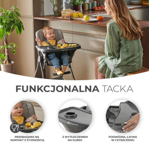 Kinderkraft FOLDEE Krzesełko do karmienia Zielone Kinderkraft FOLDEE Krzesełko do karmienia Zielone
