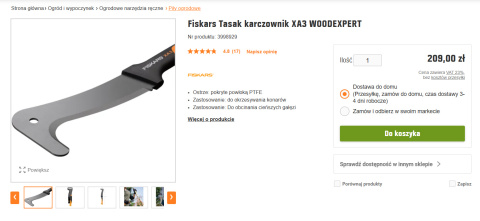Fiskars XA3 WOODEXPERT Tasak karczownik Fiskars XA3 WOODEXPERT Tasak karczownik