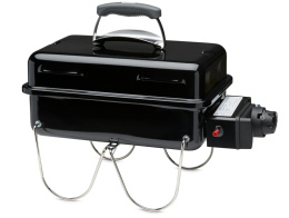 Weber Go-Anywhere Grill Gazowy, Przenośny, Powierzchnia grilla 42x26 cm, Składane nóżki,Czarny (1141056)
