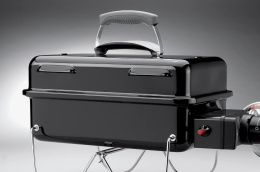 Weber Go-Anywhere Grill Gazowy, Przenośny, Powierzchnia grilla 42x26 cm, Składane nóżki,Czarny (1141056)