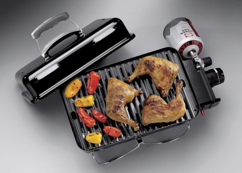 Weber Go-Anywhere Grill Gazowy, Przenośny, Powierzchnia grilla 42x26 cm, Składane nóżki,Czarny (1141056) Weber Go-Anywhere Grill Gazowy, Przenośny, Powierzchnia grilla 42x26 cm, Składane nóżki,Czarny (1141056)