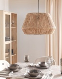 Beliani BIRAU – lampa wisząca z juty naturalna boho Ø48 cm