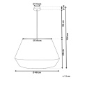 Beliani BIRAU – lampa wisząca z juty naturalna boho Ø48 cm
