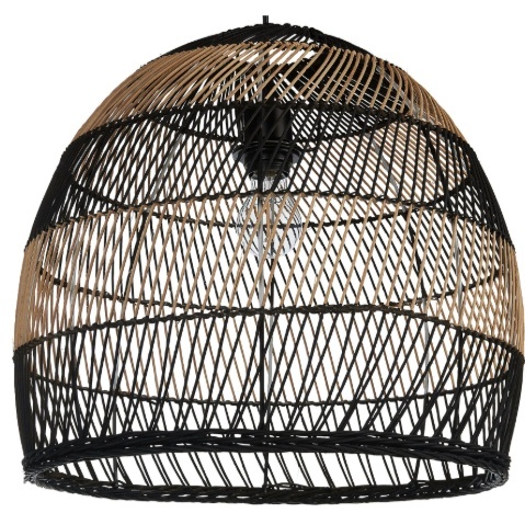 Beliani BUMI – lampa wisząca rattanowa naturalna boho 45 cm Beliani BUMI – lampa wisząca rattanowa naturalna boho 45 cm