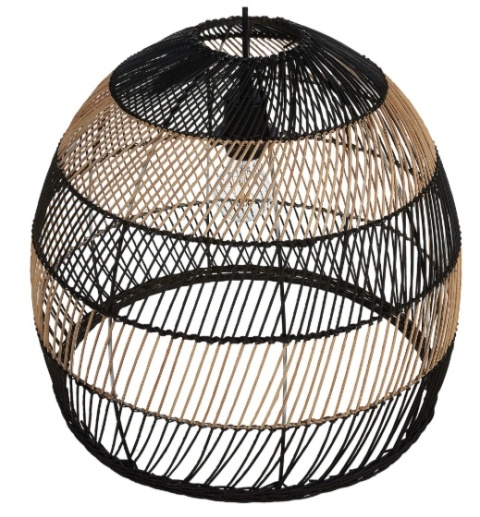 Beliani BUMI – lampa wisząca rattanowa naturalna boho 45 cm Beliani BUMI – lampa wisząca rattanowa naturalna boho 45 cm